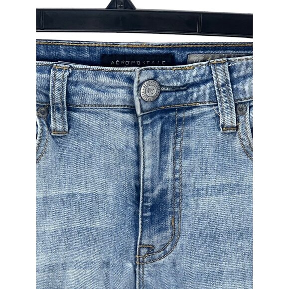 Aéropostale High Waisted Ankle Jegging 6 Light Wash Denim Casual Skinny Stretch - Picture 9 of 13